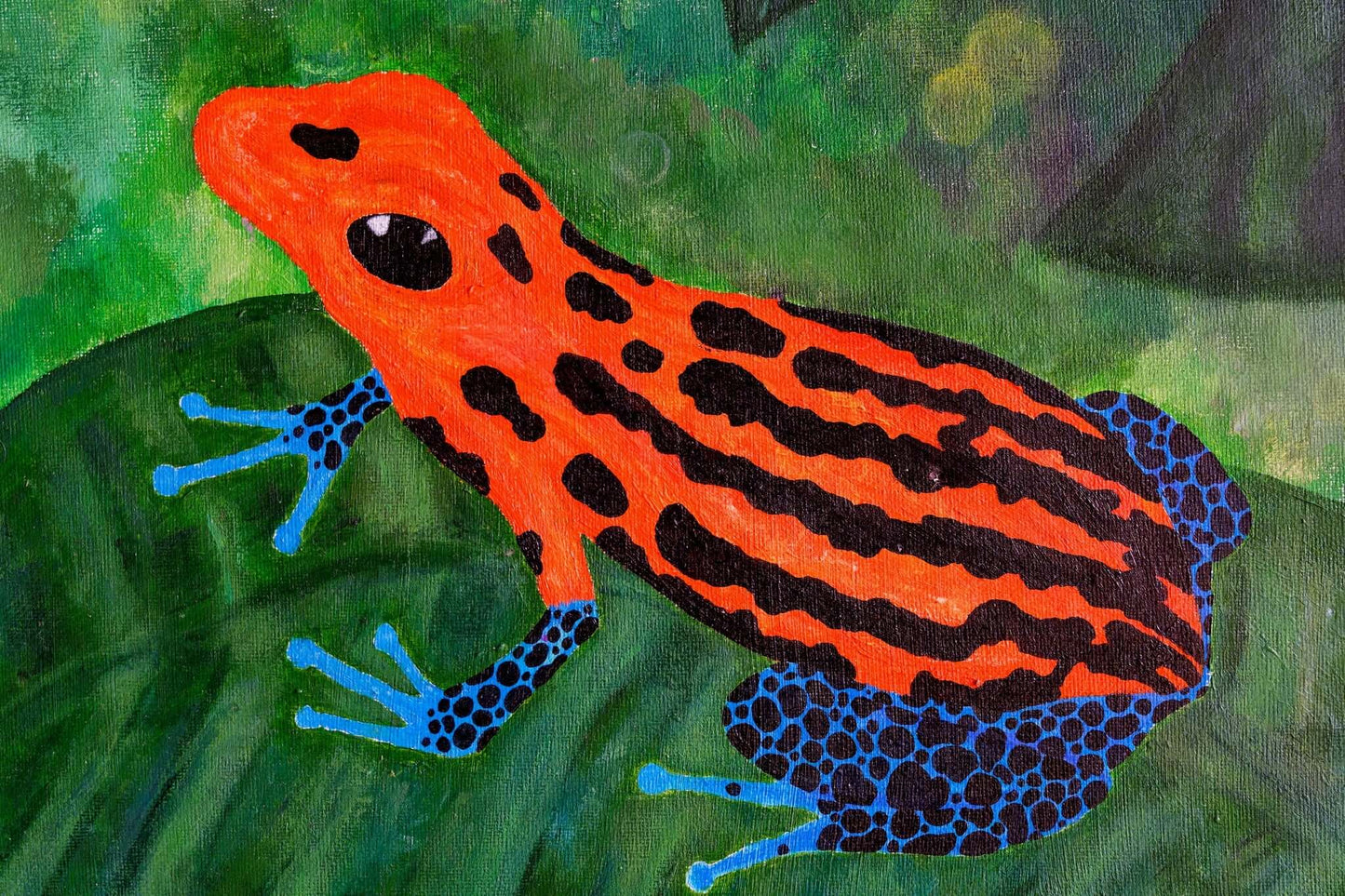 蛙进步行进摄影艺术版画