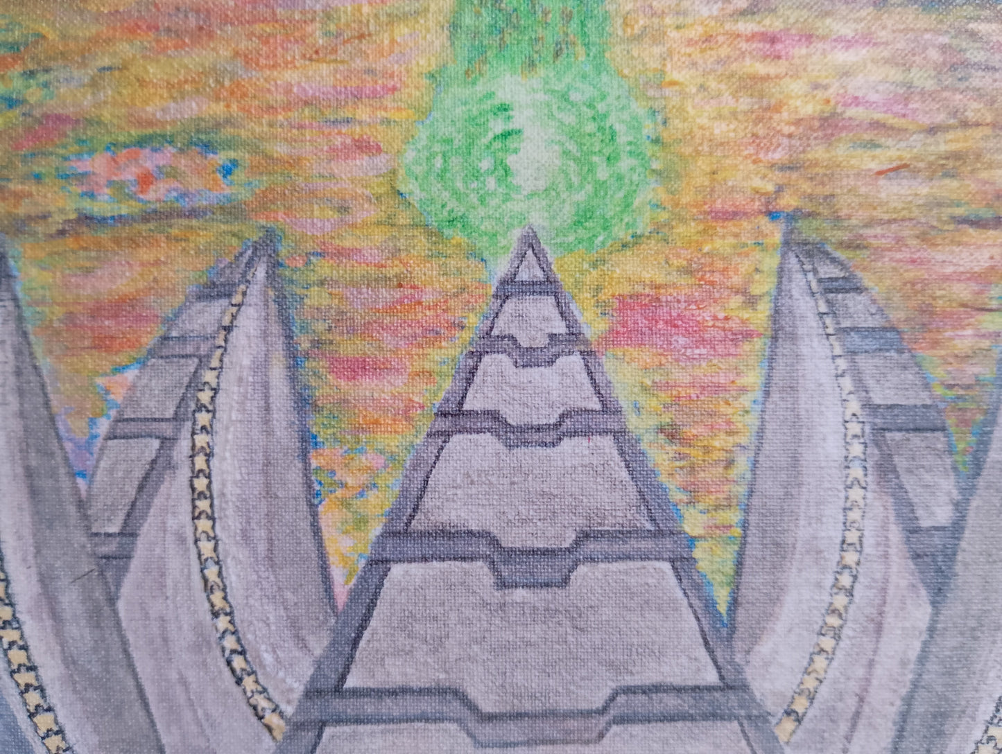 Off the Grid: Sonnen richten sich aus, während die Blume blüht. Foto-Kunstdruck