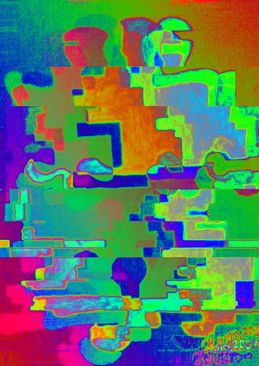 Abstraktionen eines fehlenden Stücks (alternatives Design) Foto-Kunstdruck