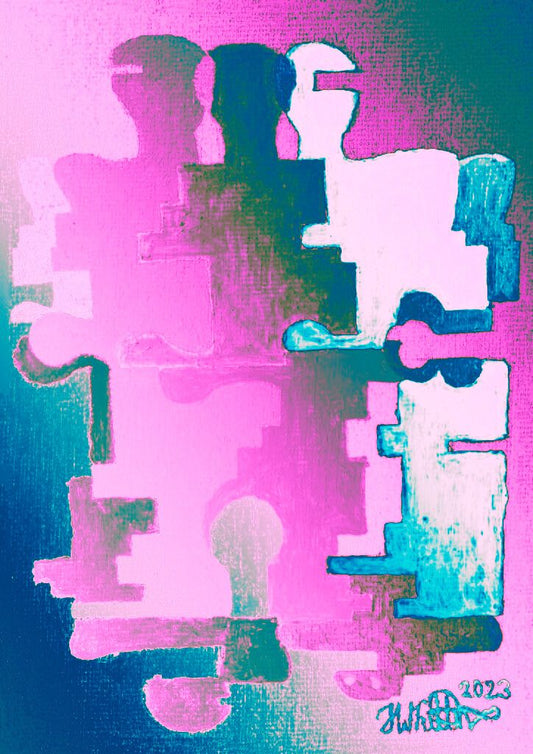 Abstraktionen eines fehlenden Stücks (alternatives Design) Foto-Kunstdruck (Kopie)