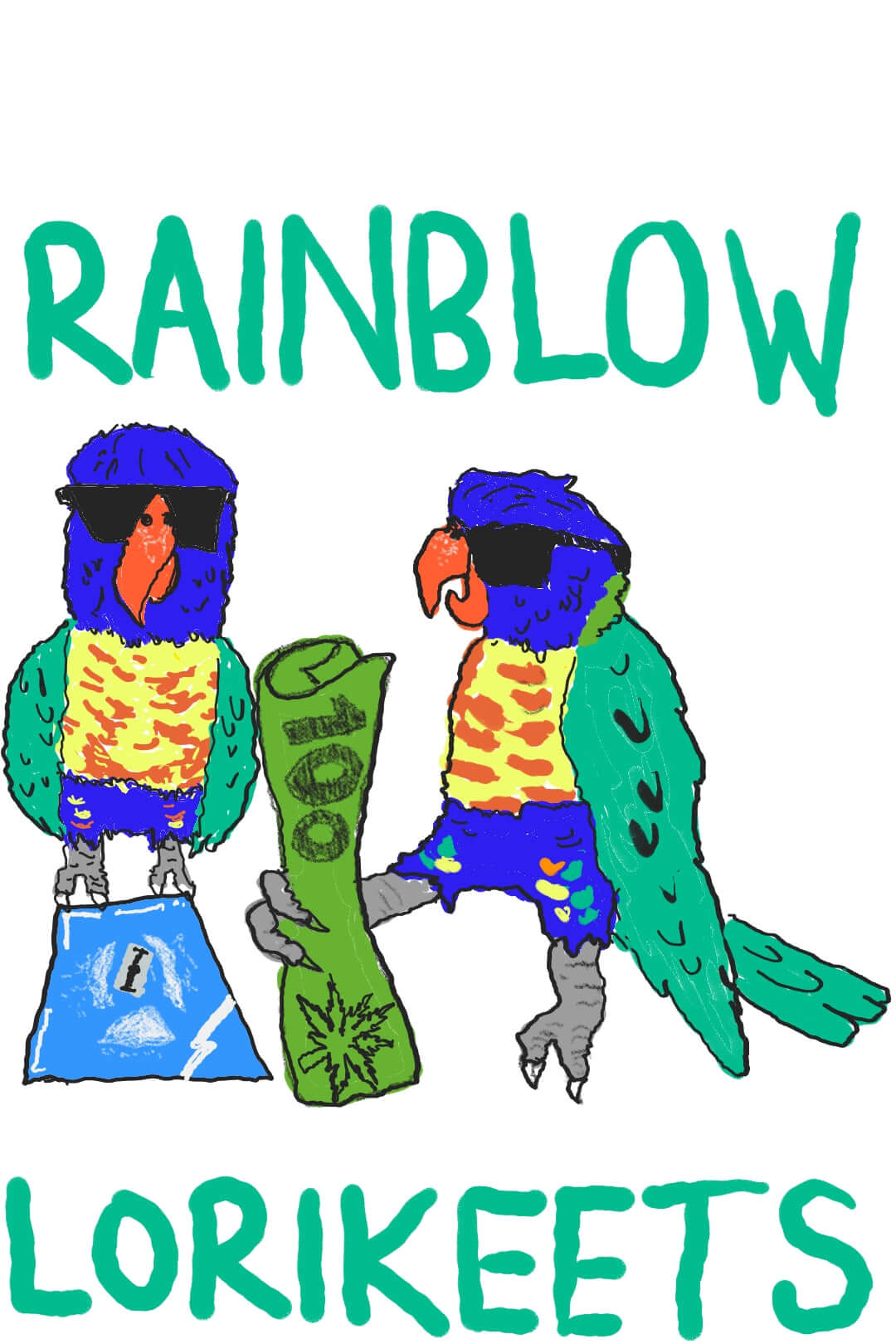 Regenbogenlori Sticker