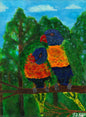 Gefiederte Lorikeets Fine Art Print